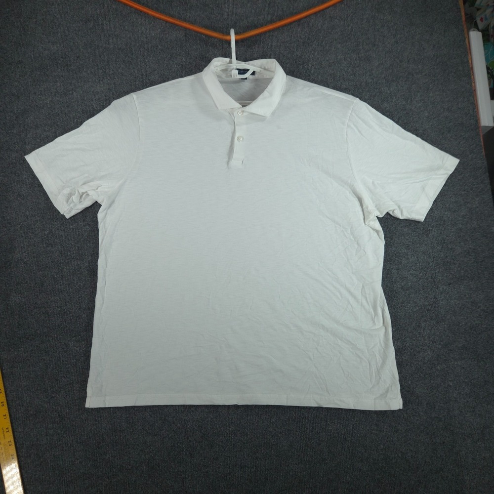 Peter Millar Polo Shirt Mens XL Crown Crafted White Golf Casual Pima Cotton